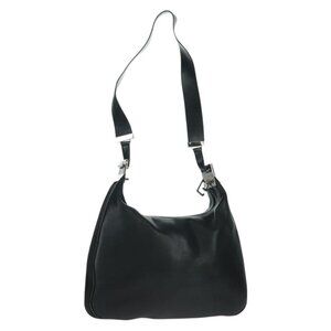 Authentic GUCCI Shoulder Bag Leather Black Silver 001 3341 3444